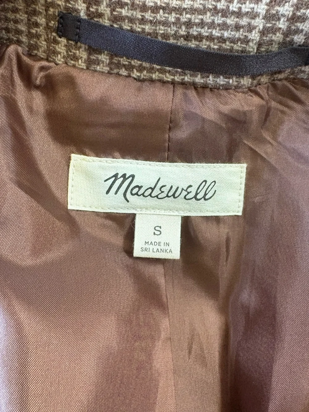 Madewell Men’s Italian Insuluxe Overcoat Brand New Size Small